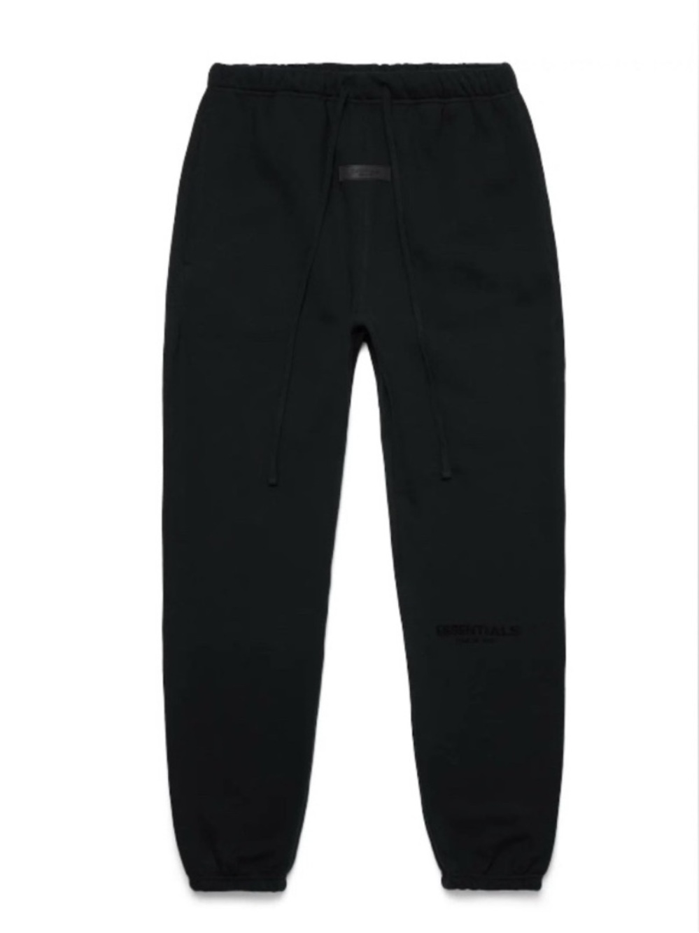 Essentials Black Men's Fleece Joggers with Drawstring Size M